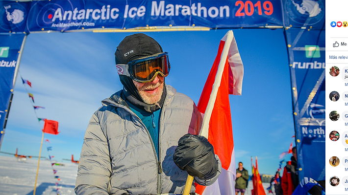 Canadiense de 84 años se convirtió en la persona con más edad en completar un maratón en la Antártica